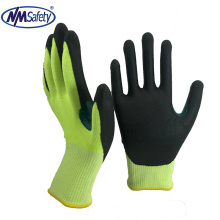 NMSAFETY ISO13997 E ansi a5 cut resistant gloves level 5 nitrile foam coated glove